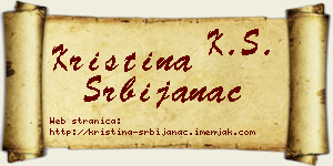 Kristina Srbijanac vizit kartica